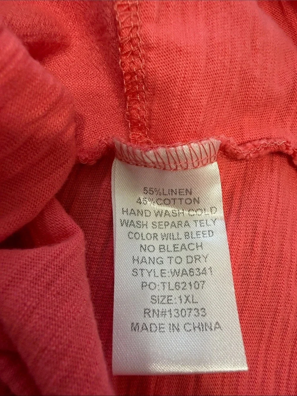Coral Relaxed Short Sleeve Women’s Top
